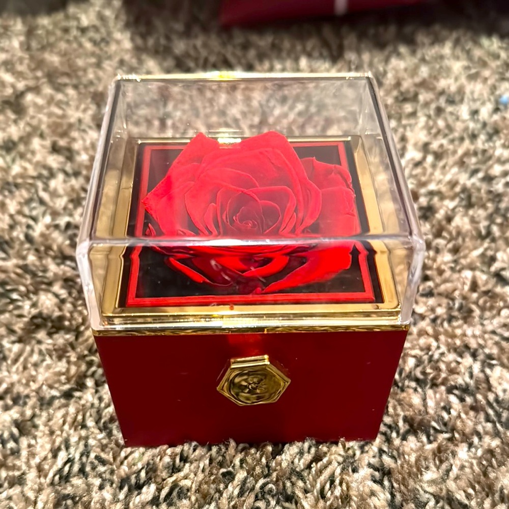 Elegant Red Rose Necklace Gift